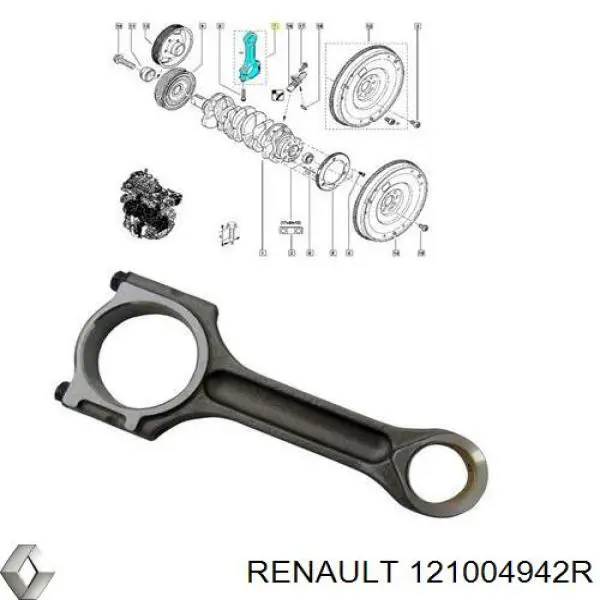 Korbowód tłoka silnika Kolbenschmidt 50009230 cena, od 132,90 USD