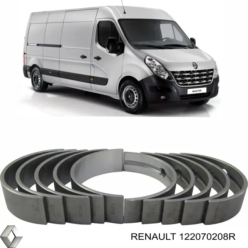 Panewki główne wału korbowego, zestaw, standardowe (STD) GNX5128 Genmot