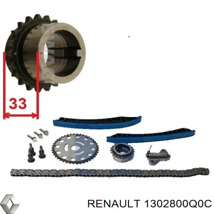 Do koszyka 1302800Q0C Renault (RVI) Łańcuch rozrządu, zestaw