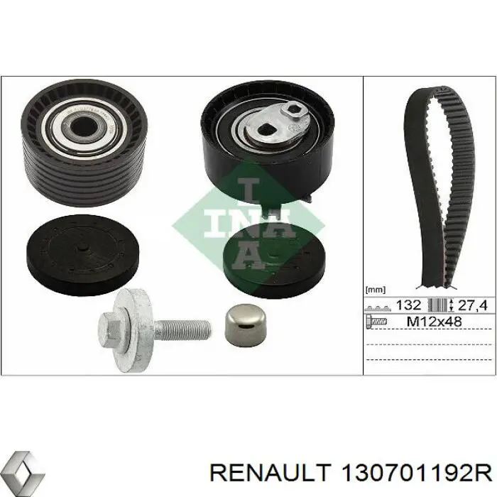 Do koszyka 130701192R Renault (RVI) Rolka napinacza paska rozrządu