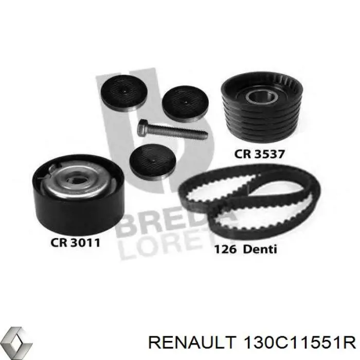 Pasek rozrządu, zestaw Renault (RVI) 130C11551R