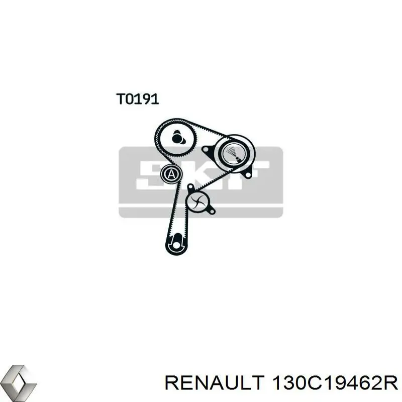 Pasek rozrządu, zestaw Renault (RVI) 130C19462R cena, od 110,35 USD