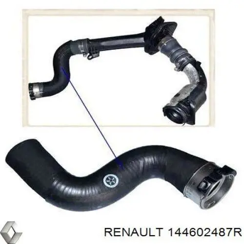 144602487R Renault (RVI) Króciec powietrza, wylot z turbiny (doładowanie)