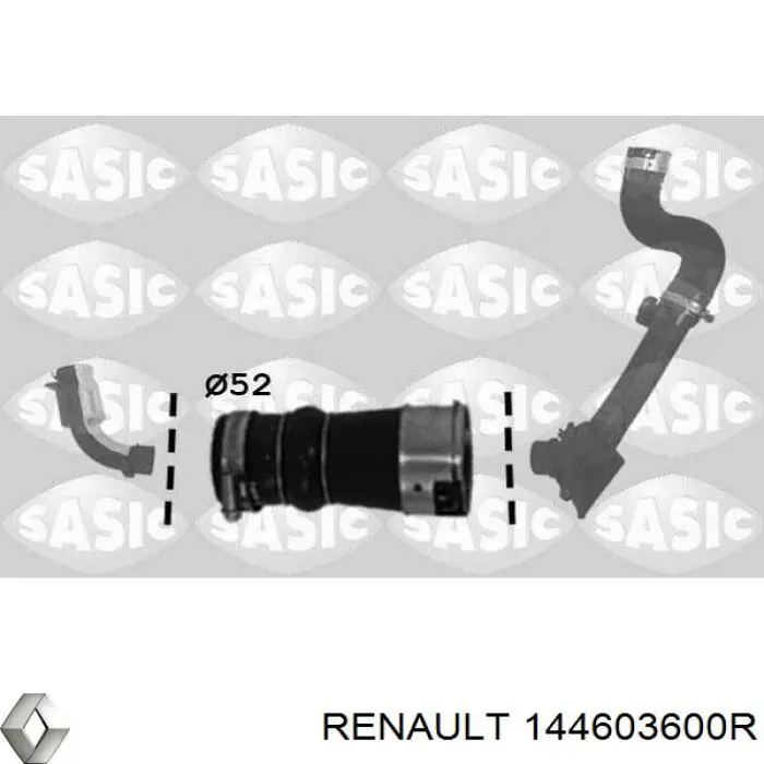 Króciec powietrza, wylot z turbiny (doładowanie) Renault (RVI) 144603600R cena, od 51,41 USD
