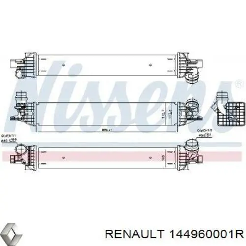 144960001R Renault (RVI) Chłodnica intercoolera