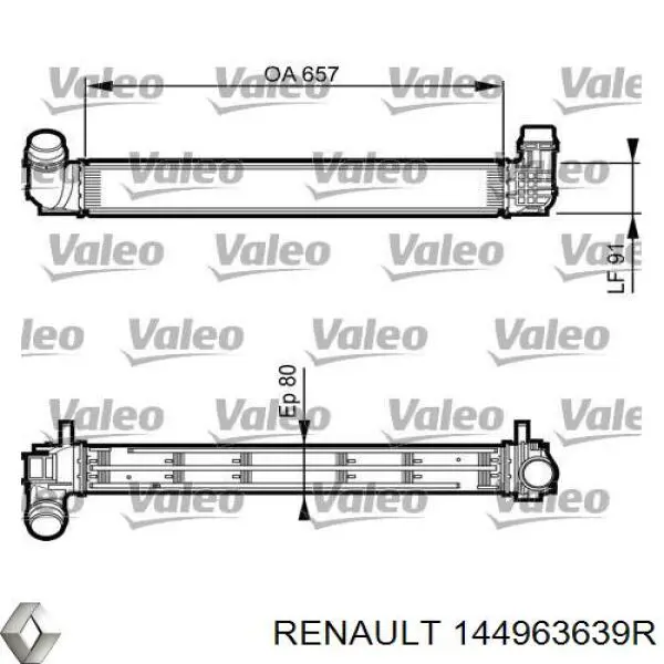 144963639R Renault (RVI) Chłodnica intercoolera