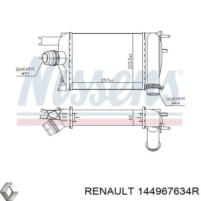 144967634R Renault (RVI) Chłodnica intercoolera