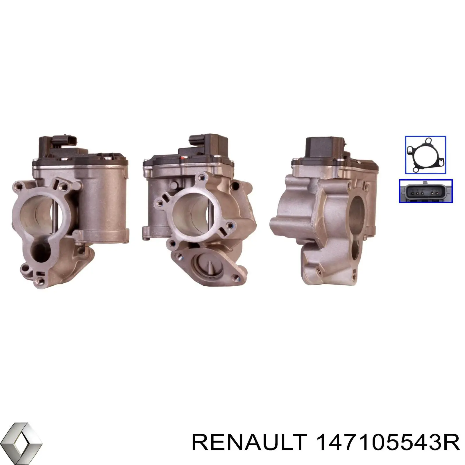 Do koszyka 147105543R Renault (RVI) Zawór recyrkulacji spalin EGR