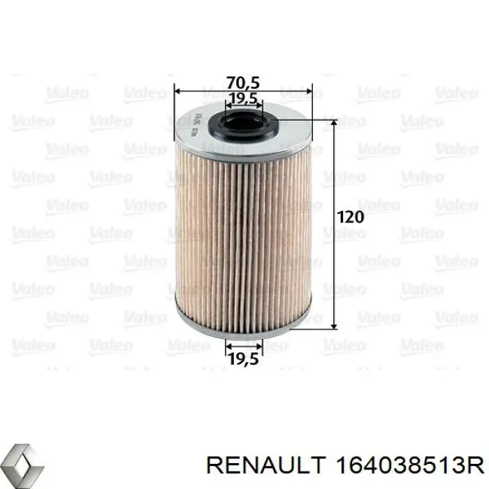 Filtr paliwa 164038513R Renault (RVI)