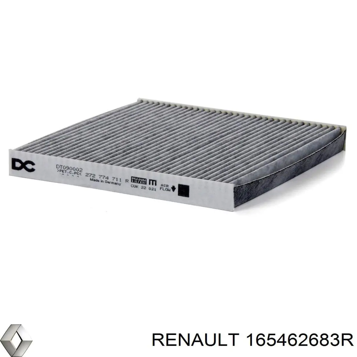Do koszyka 165462683R Renault (RVI) Filtr powietrza