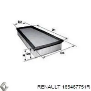 Filtr powietrza 165467751R Renault (RVI)