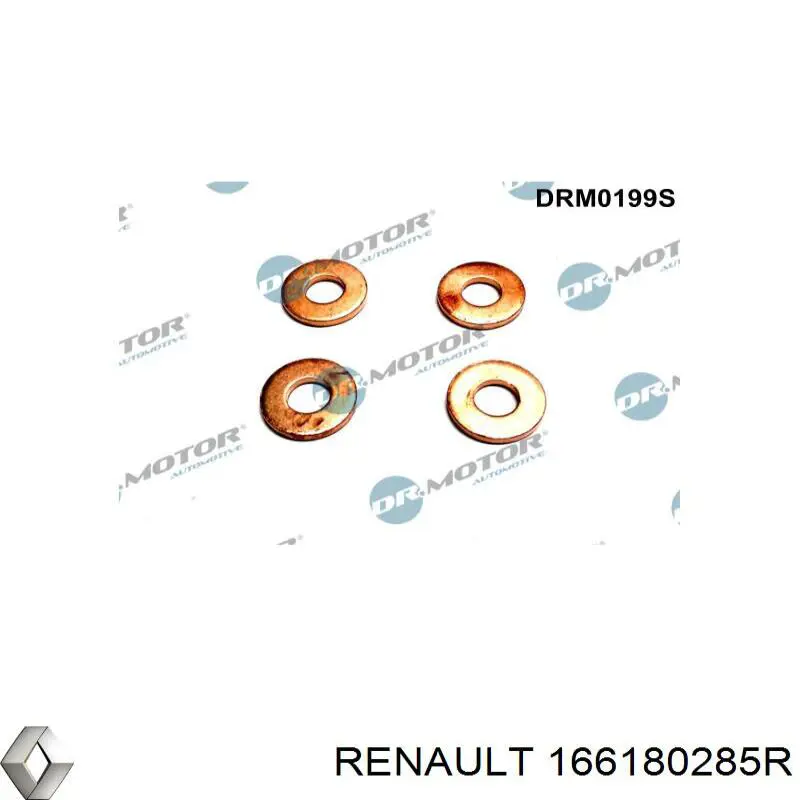 Pierścień uszczelniający wtryskiwacza Renault (RVI) 166180285R cena, od 4,38 USD