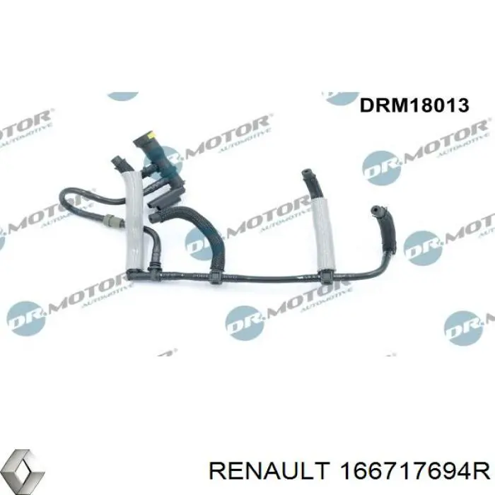 166717694R Renault (RVI) Rurka paliwa, zwrotna od wtryskiwaczy