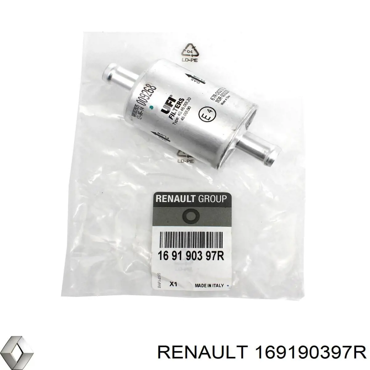 Filtr paliwa 169190397R Renault (RVI)