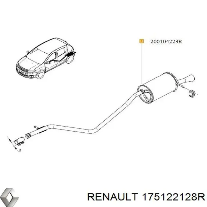 Rura powrotna paliwa z filtra do zbiornika Renault (RVI) 175122128R cena, od 37,58 USD