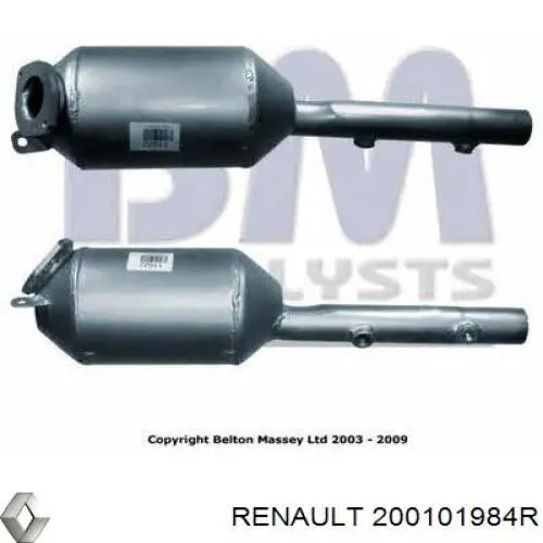 Filtr cząstek stałych układu wydechowego Renault Megane III kombi (KZ0, KZ1) (2008 - 2016) cena, od 621,44 USD