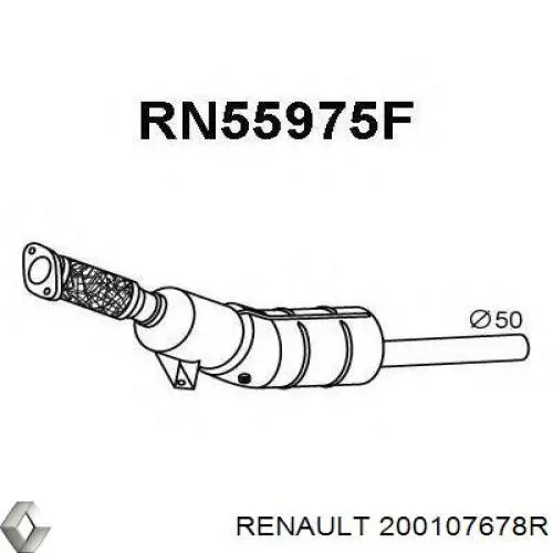 Filtr cząstek stałych układu wydechowego do Renault Kangoo II KW0, KW1