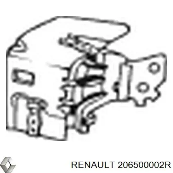 Do koszyka 206500002R Renault (RVI) Wspornik (uchwyt) tłumika tylny