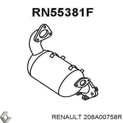 208A00758R Renault (RVI) Konwerter-katalizator