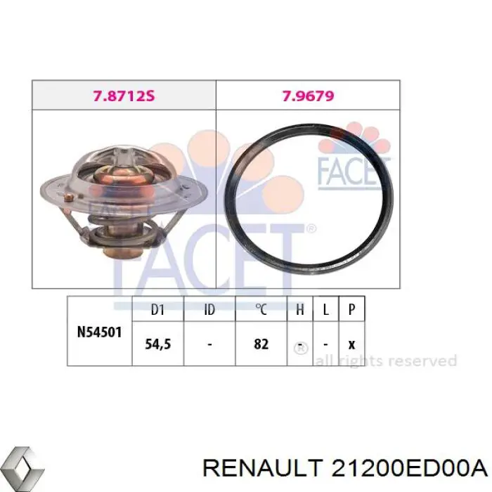 Termostat 21200ED00A Renault (RVI)