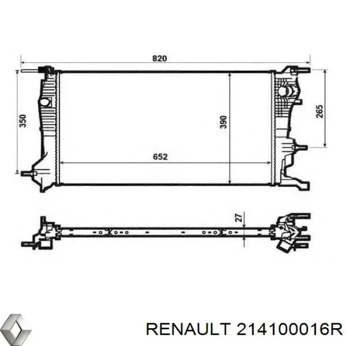 214100016R Renault (RVI) Chłodnica silnika