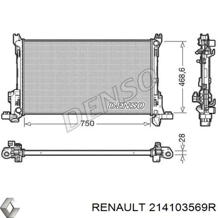 214103569R Renault (RVI) Chłodnica silnika