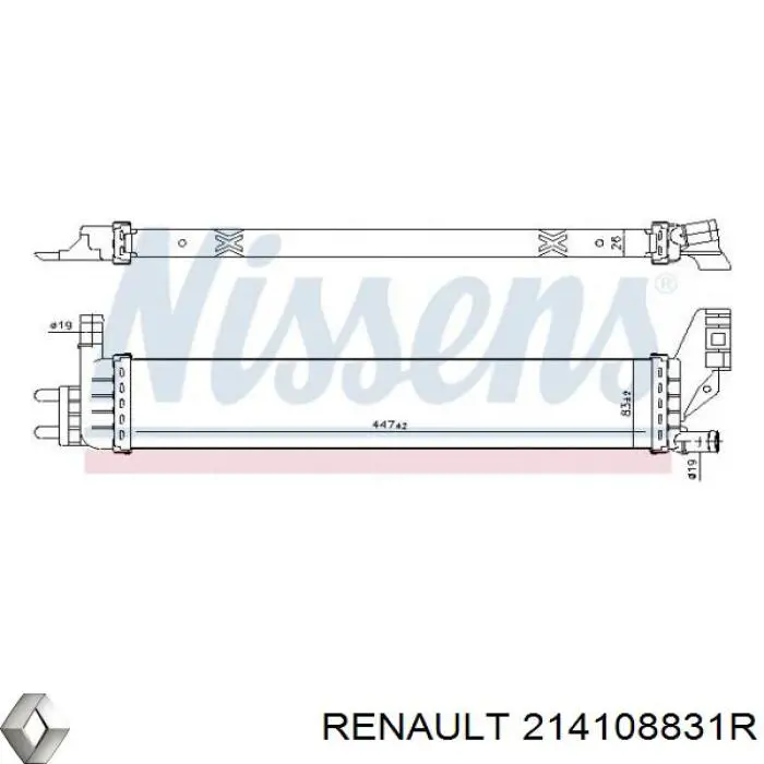 214108831R Renault (RVI) Chłodnica silnika lewa