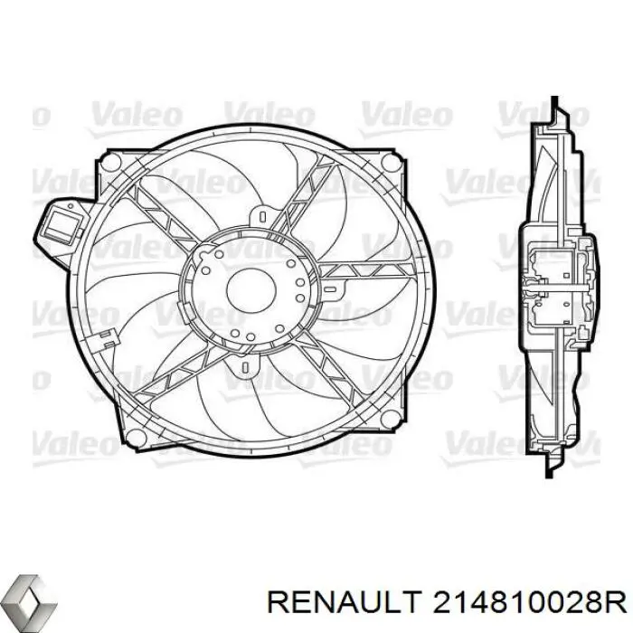 Wentylator elektryczny układu chłodzenia kompletny (silnik+wirnik) Renault (RVI) 214810028R cena, od 91,94 USD