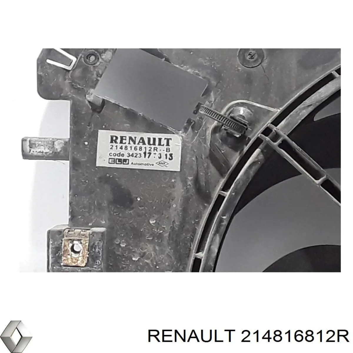 Do koszyka 214816812R Renault (RVI) Dyfuzor chłodnicy, w komplecie z silnikiem i wirnikiem