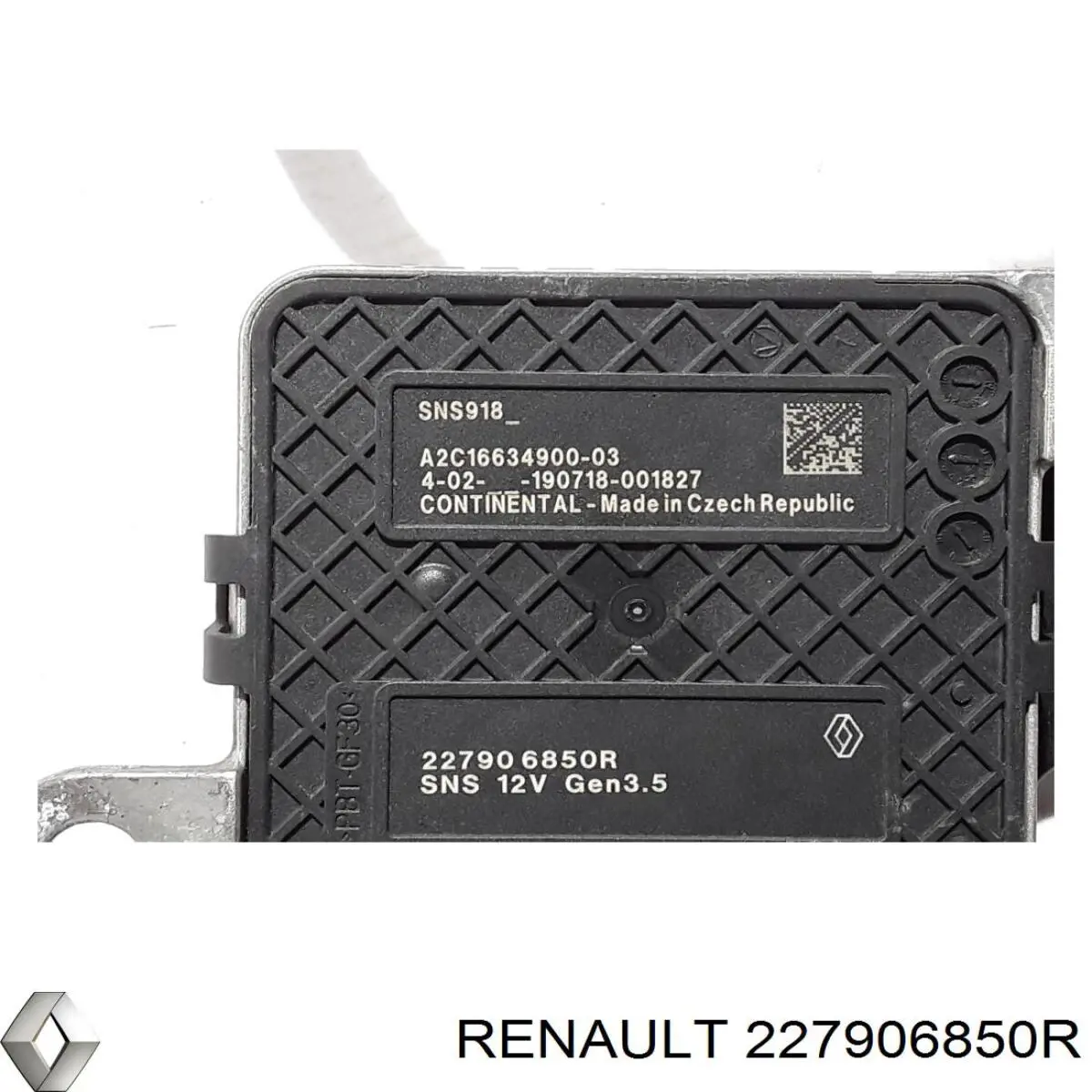 Do koszyka 227906850R Renault (RVI) Czujnik tlenków azotu NOX przedni