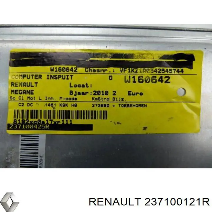 Sterownik silnika Renault (RVI) 237100121R cena, od 59,70 USD