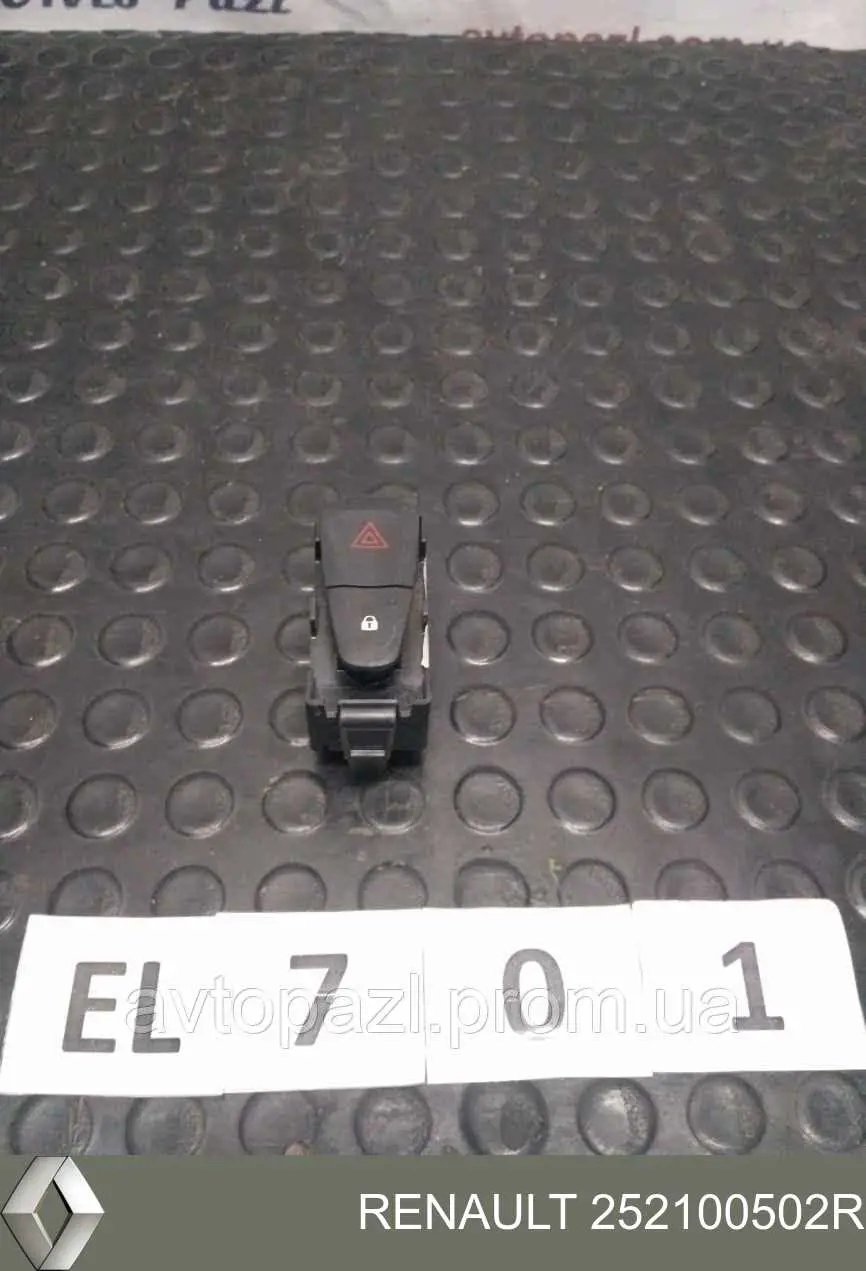 Do koszyka 252100502R Renault (RVI) Przycisk włączania światła awaryjnego