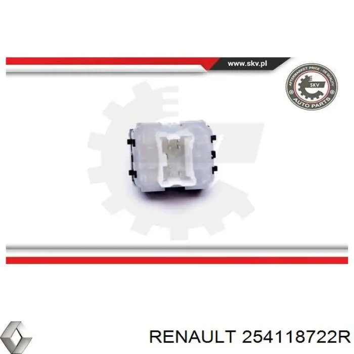 Panel przyciskowy sterowania podnośnikiem szyby przedni lewy Renault (RVI) 254118722R cena, od 26,97 USD