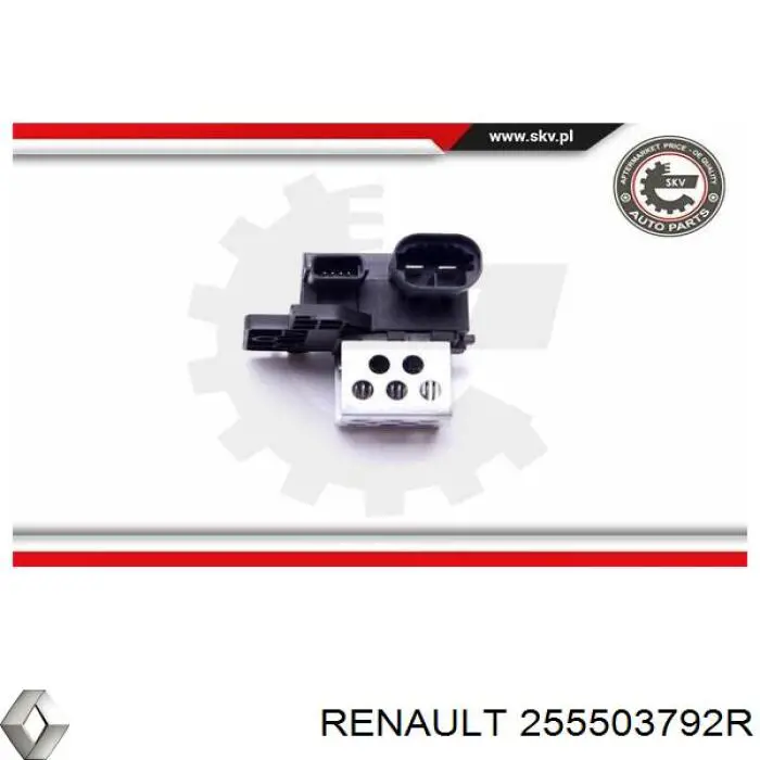Regulator obrotów wentylatora (sterownik) Renault (RVI) 255503792R cena, od 26,84 USD