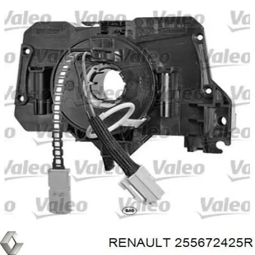 255672425R Renault (RVI) Pierścień kontaktowy AIRBAG, taśma kierownicy