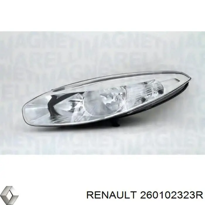 Reflektor prawy Renault (RVI) 260102323R cena, od 171,42 USD