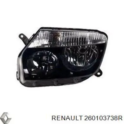 Reflektor prawy Renault (RVI) 260103738R cena, od 102,24 USD