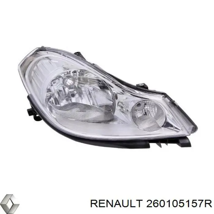 Reflektor prawy Renault (RVI) 260105157R cena, od 129,28 USD