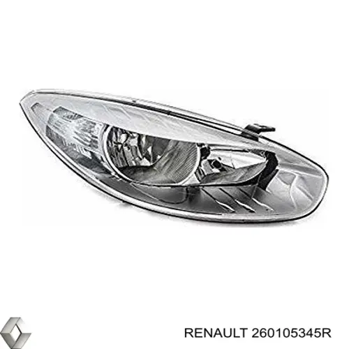 Reflektor prawy Renault (RVI) 260105345R cena, od 171,42 USD