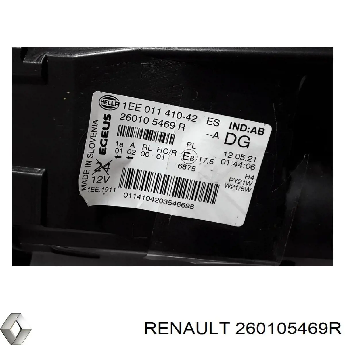 Reflektor prawy 260105469R Renault (RVI)
