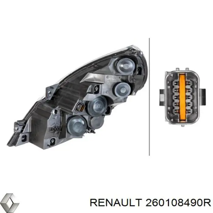 Do koszyka 260108490R Renault (RVI) Reflektor prawy