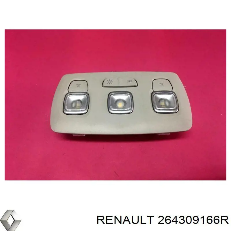 Lampka oświetlenia kabiny tylna Renault (RVI) 264309166R cena, od 69,02 USD