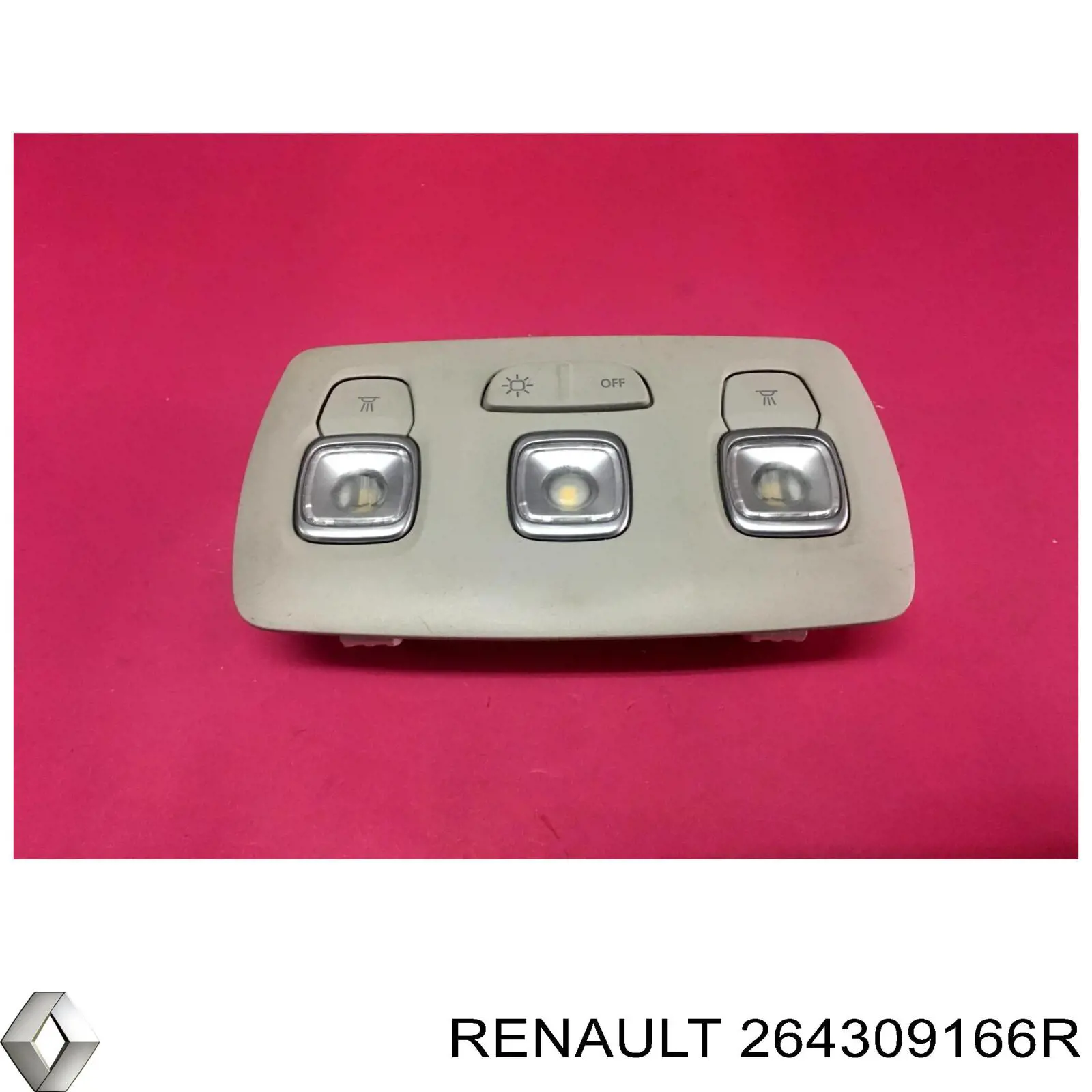 264309166R Renault (RVI) Lampka oświetlenia kabiny tylna