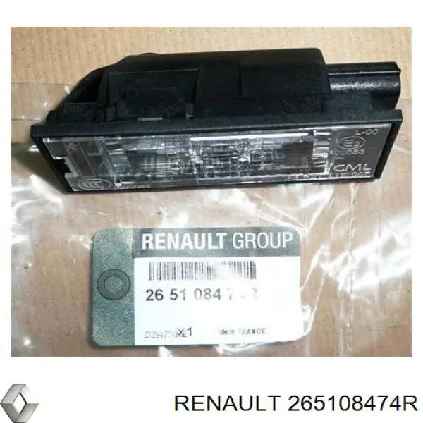 Lampa oświetlenia tylnej tablicy rejestracyjnej Renault (RVI) 265108474R cena, od 54,31 USD