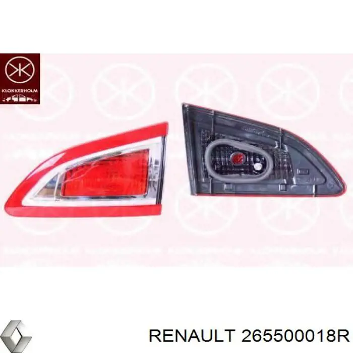 265500018R Renault (RVI) Lampa zespolona tylna prawa wewnętrzna