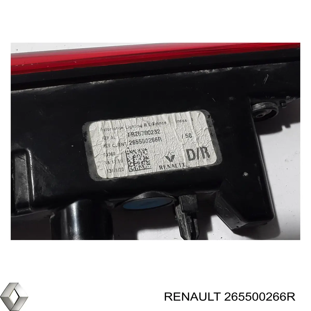 Lampa zespolona tylna prawa wewnętrzna Renault (RVI) 265500266R cena, od 284,07 USD