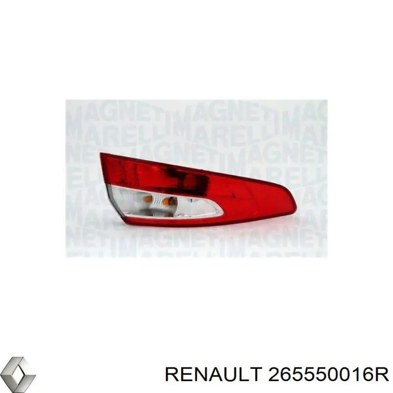 Lampa zespolona tylna lewa zewnętrzna Renault (RVI) 265550016R cena, od 98,75 USD