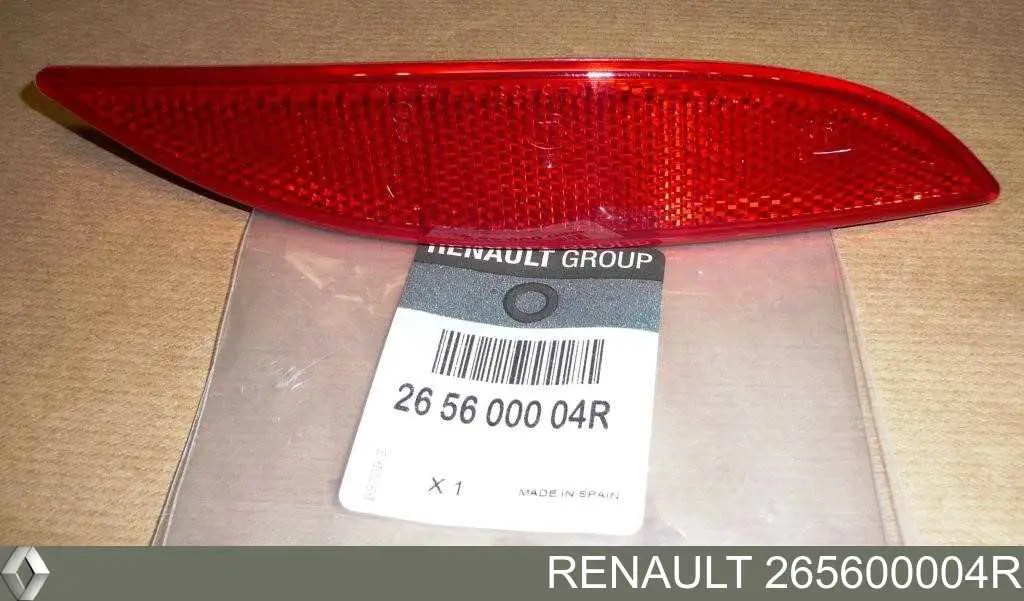 Lampa odblaskowa zderzaka tylnego prawa Renault (RVI) 265600004R cena, od 26,19 USD