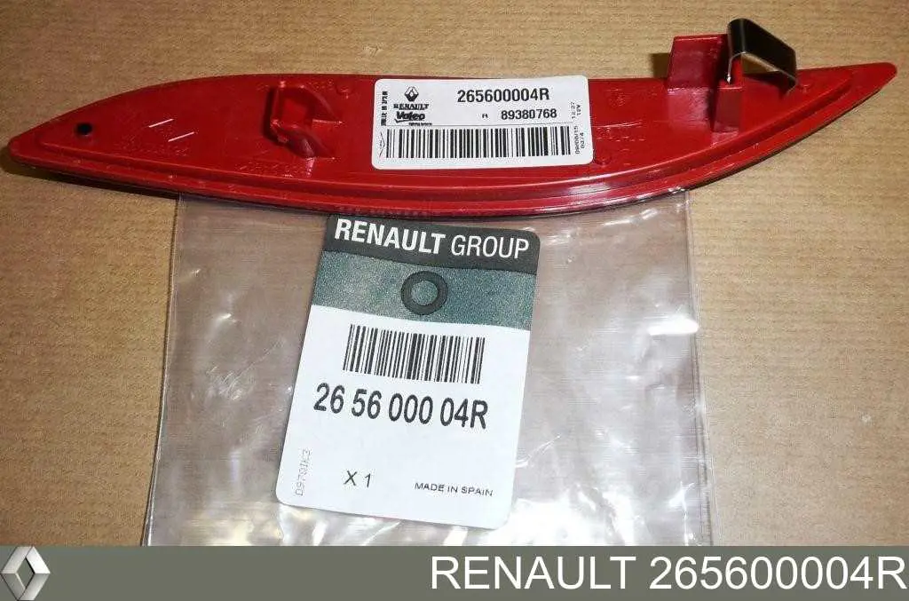 Do koszyka 265600004R Renault (RVI) Lampa odblaskowa zderzaka tylnego prawa