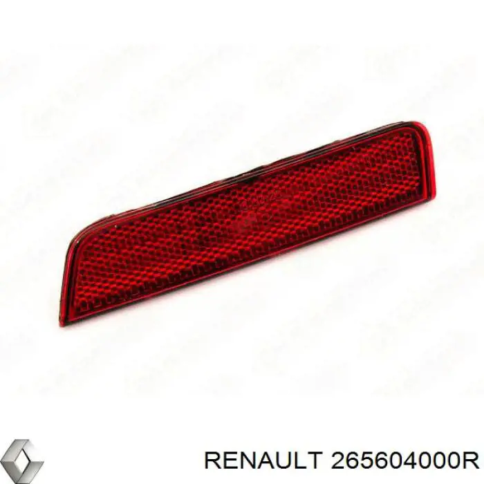Lampa odblaskowa zderzaka tylnego prawa Renault (RVI) 265604000R cena, od 10,07 USD
